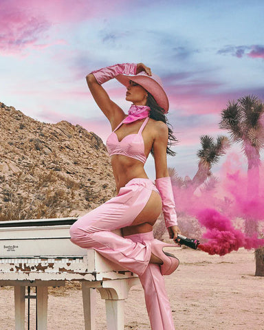 cowgirl costume in pink