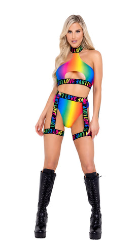 pride color rave outfits