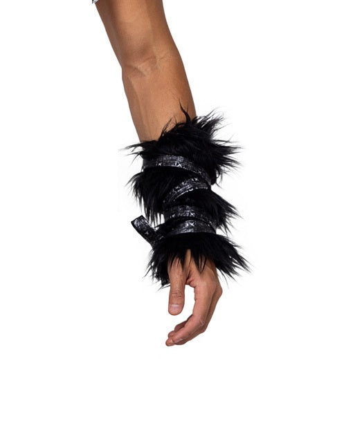 Buy Pair of Black Faux Fur Leg Warmers  RaveFix Halloween Costumes - Rave  Fix