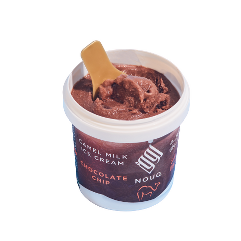 Nouq Camel Milk Chocolate Chip Ice Cream 125ml Qualityfood Ae عبر الإنترنت سوبر ماركت البقالة التسوق