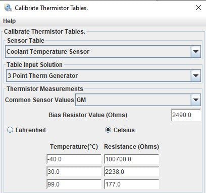 gm coolant temperature sensor resistance