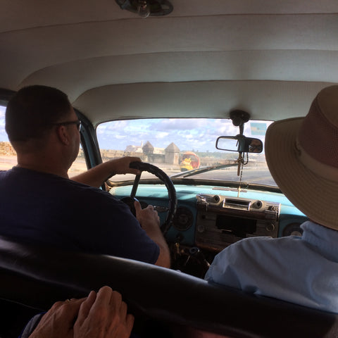 Driver showing us around havana