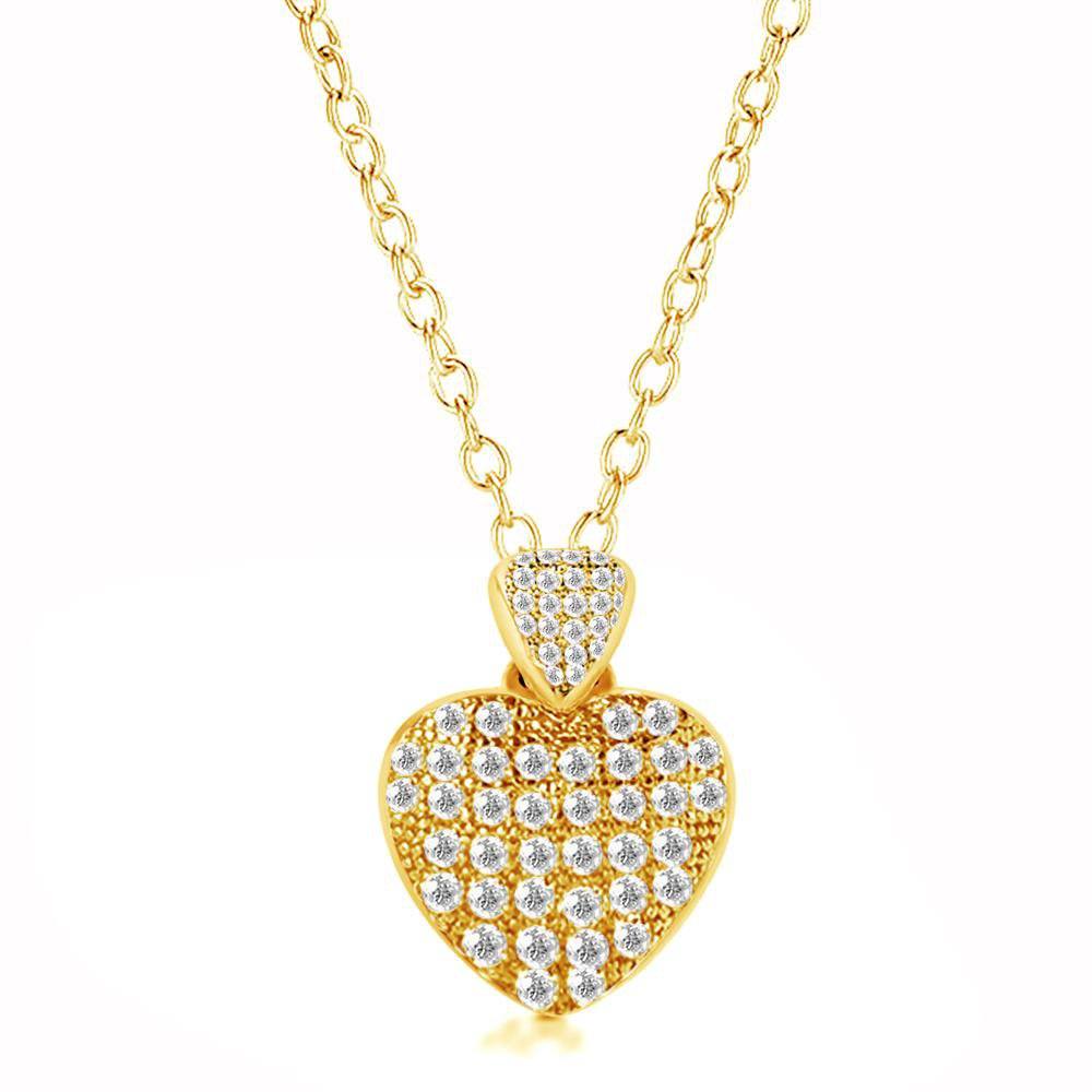 CZ Heart Shaped Pendent
