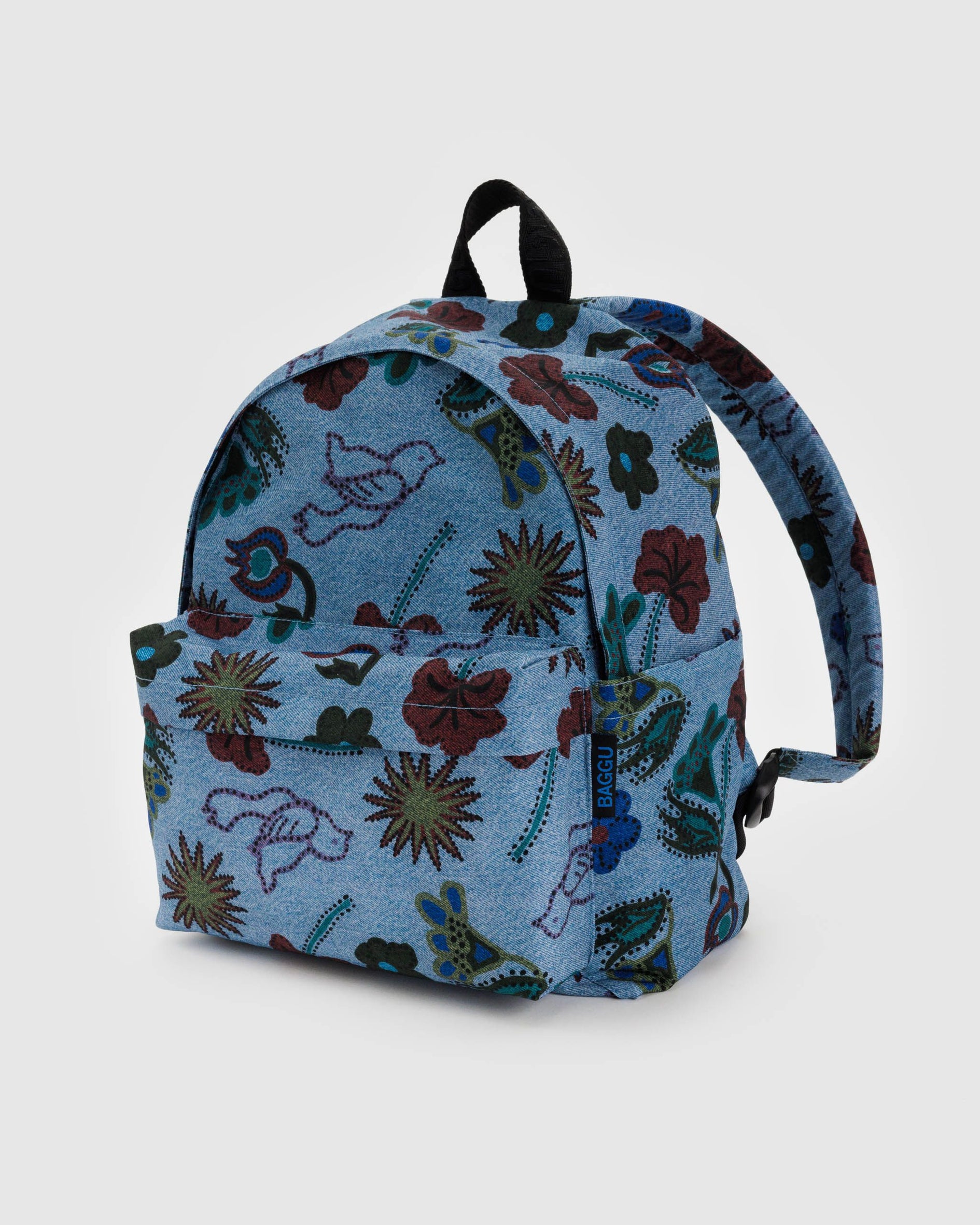 Medium Nylon Backpack - Digital Denim Birds