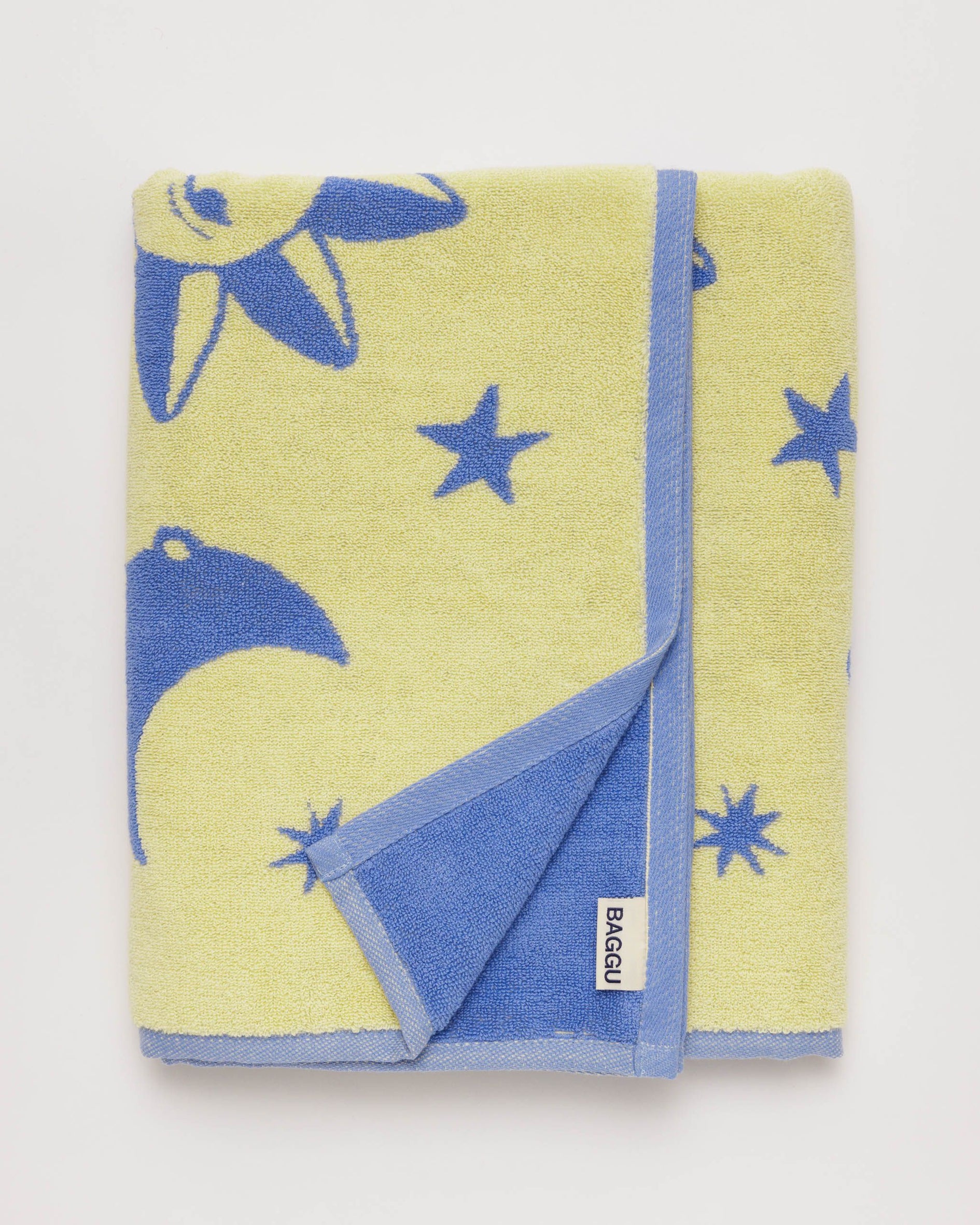 Square Towel with Hanging Loop - Blue - The Foundry Home Goods