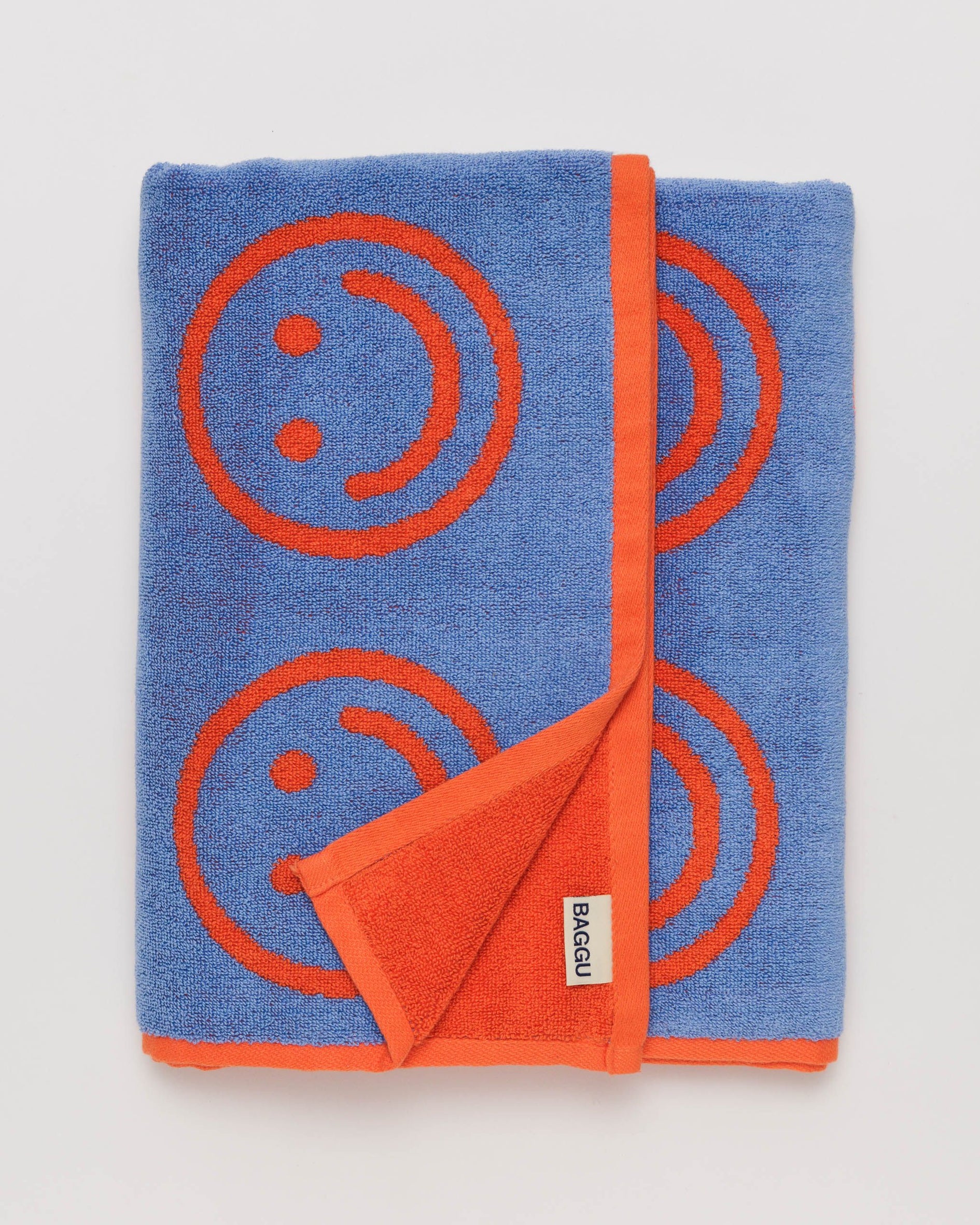 Bath Towel - Warm Red Happy