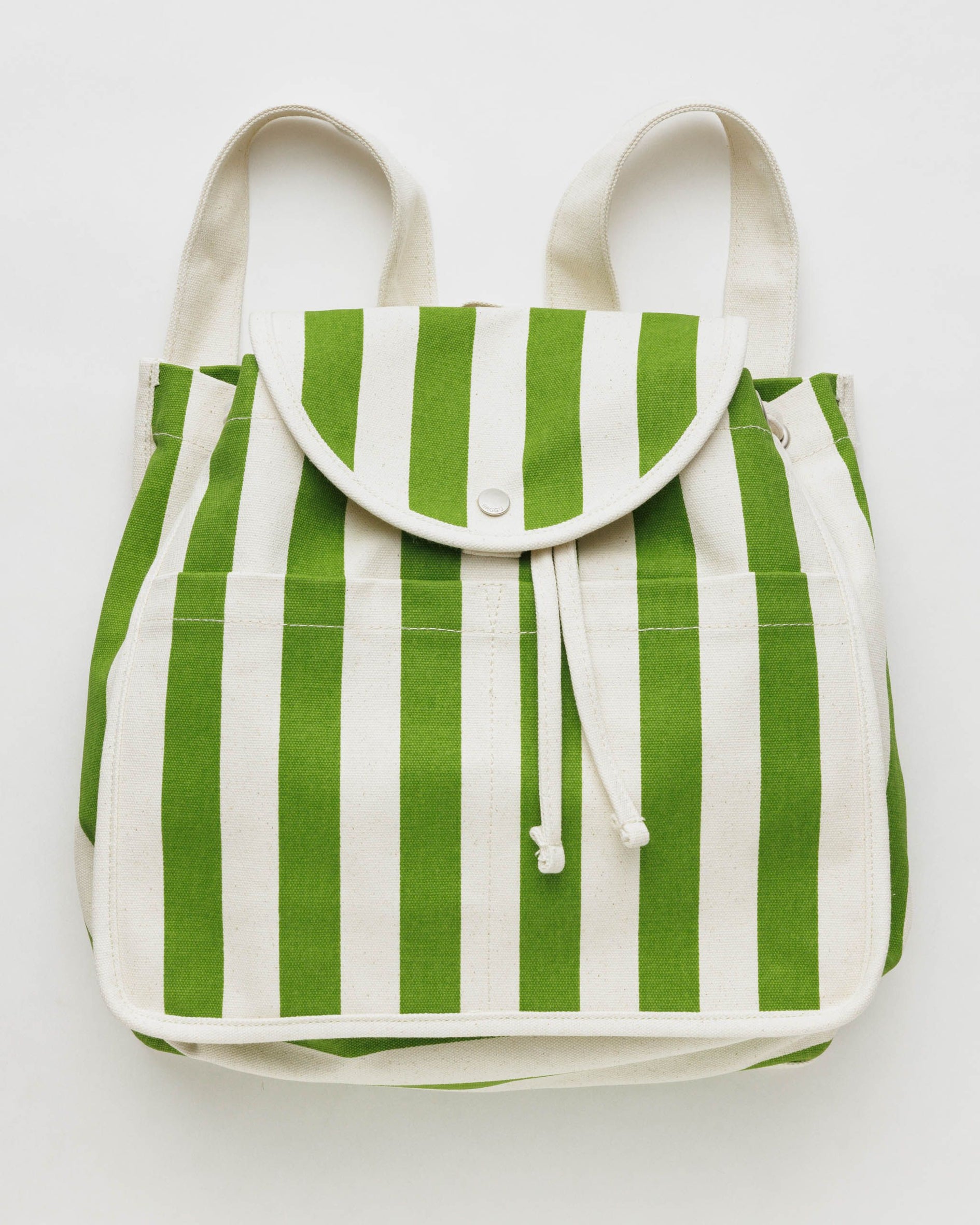 Drawstring Backpack - Green Awning Stripe