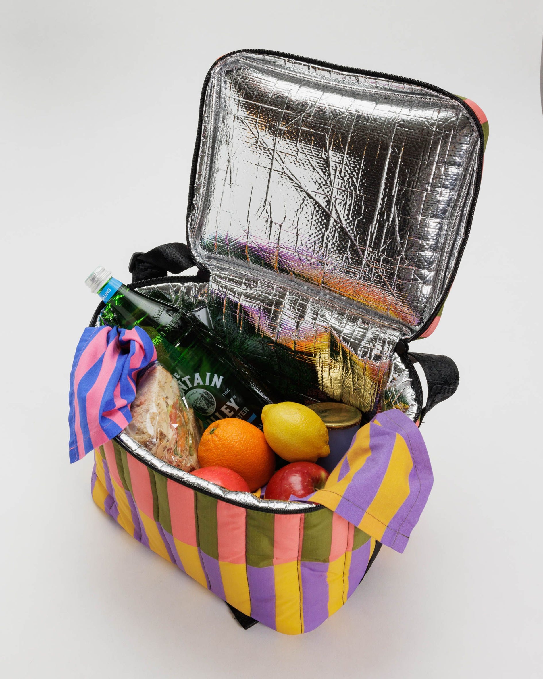 Puffy Cooler Bag : Sunset Quilt Stripe - Baggu