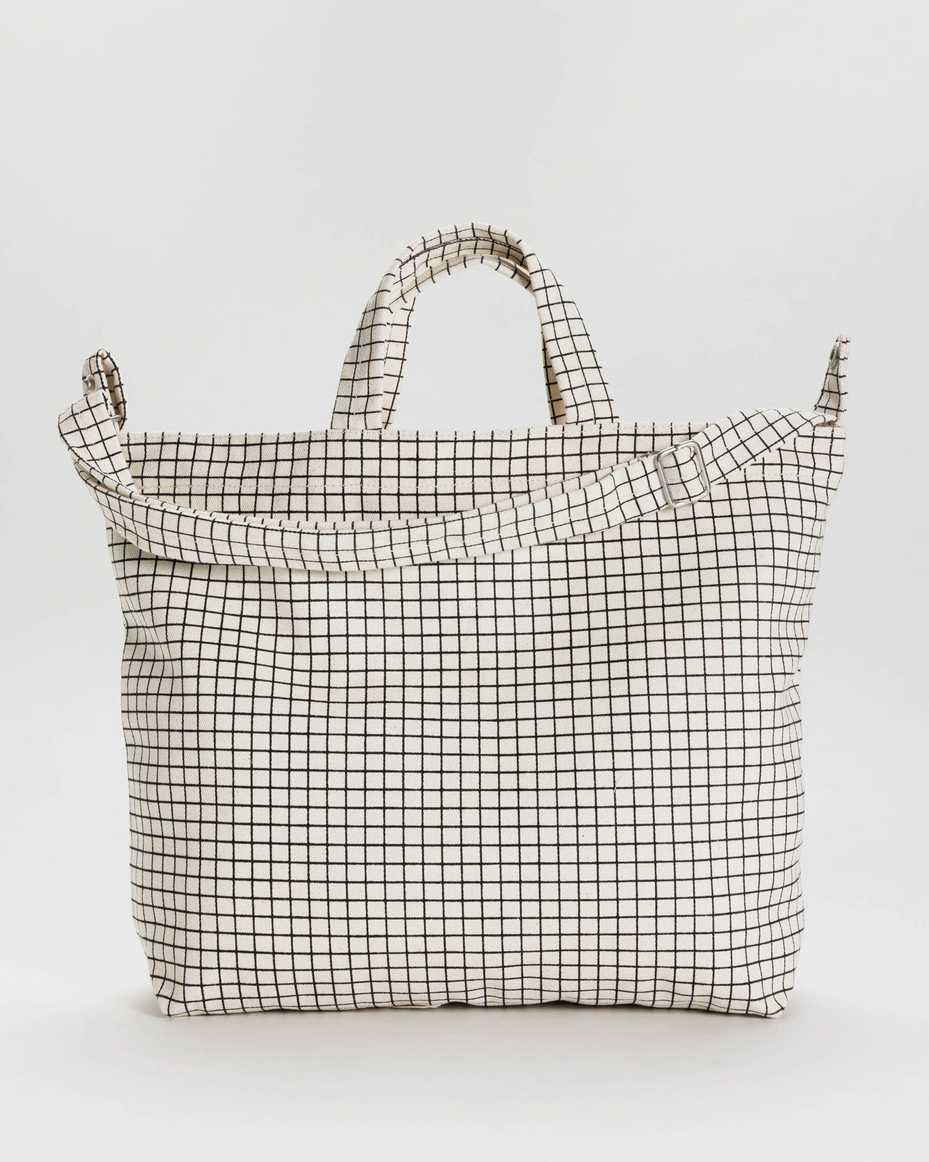 Horizontal Duck Bag - Natural Grid