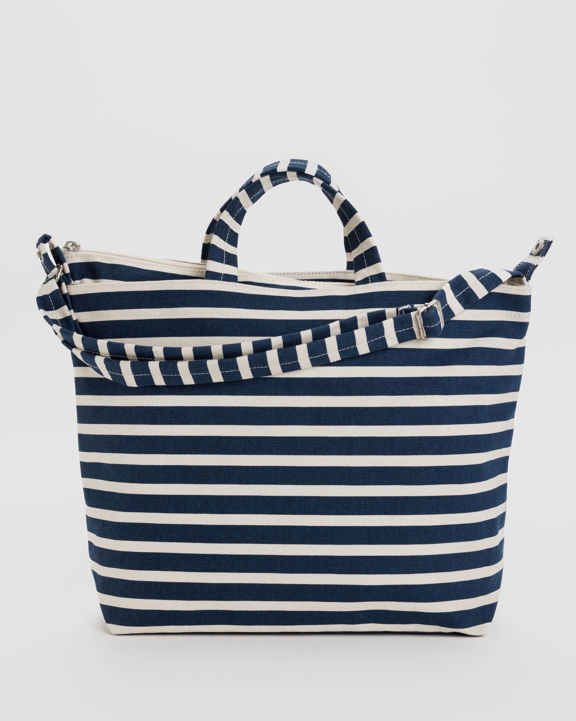 Horizontal Zip Duck Bag - Navy Stripe