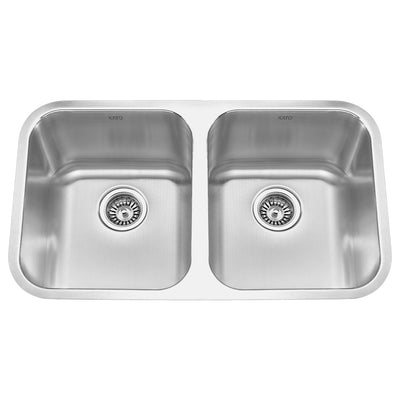 32 STAINLESS STEEL DOUBLE BOWL KITCHEN SINK - Detroit Diamond Tools