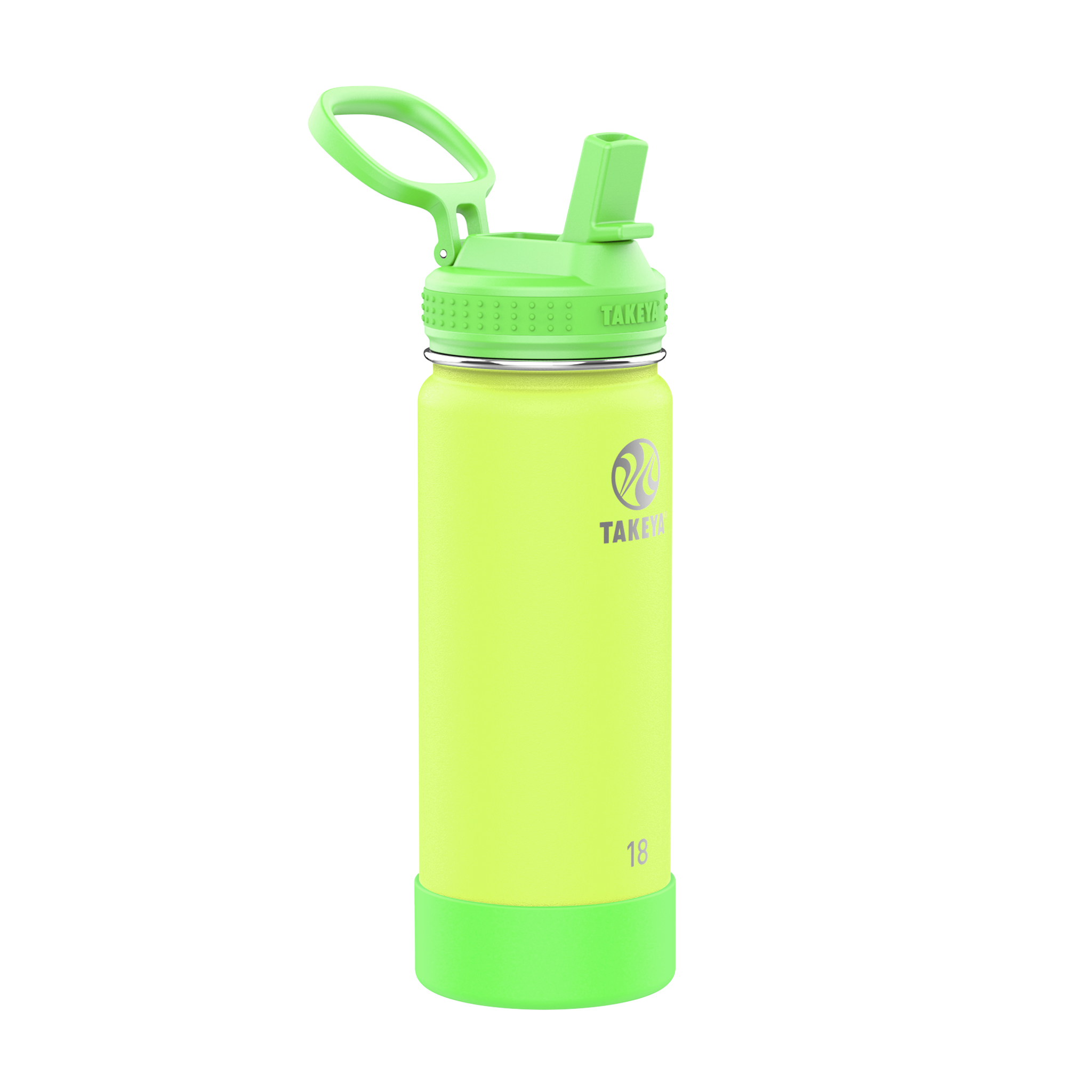 Actives Kids Glow In The Dark Water Bottle With Straw Lid