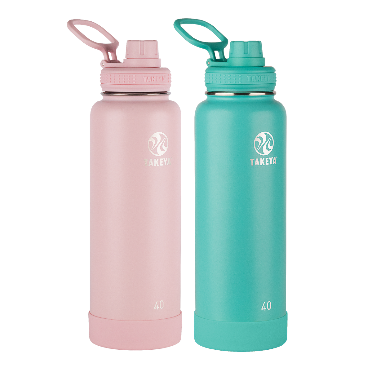 Special Savings - Actives 40oz Blush + 40oz Teal Two Pack Bundle With Spout Lid