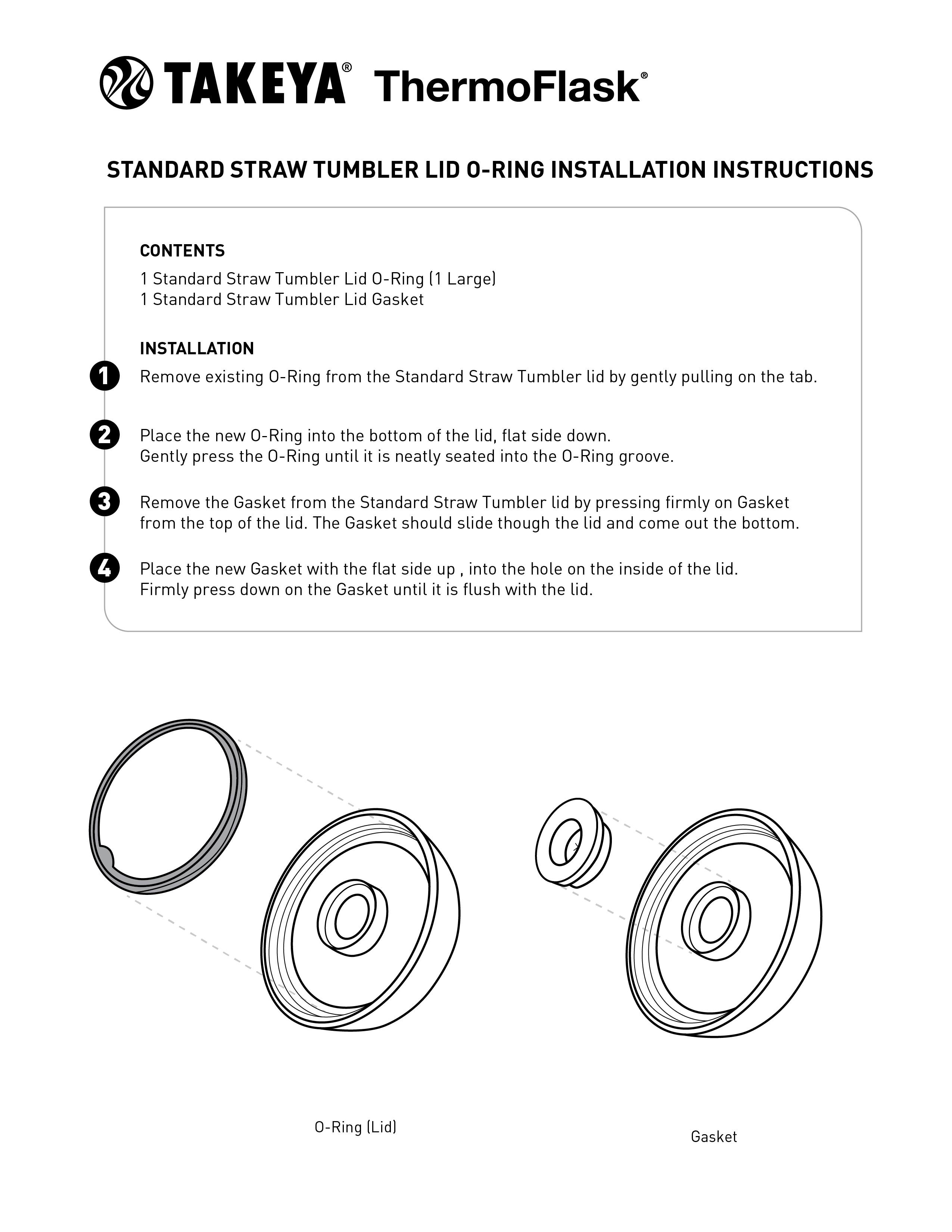 32oz/40oz INSULATED STRAW TUMBLER GASKET SET