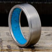 Metal band with Turquoise Inner Band