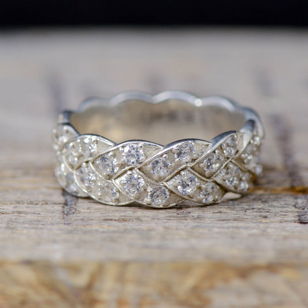 Eternity Band with Round Moissanite Settings – Stone Forge Studios