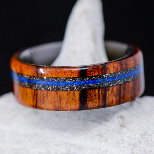 Ironwood, Meteorite, & Lapis Lazuli – Stone Forge Studios