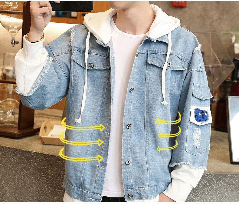 Jean Jackets With Hoodies Spring Alita Battle Angel Hoodie Denim Jacket Unisex Fashion