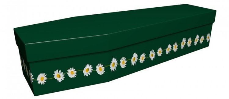 Green Daisy Coffin