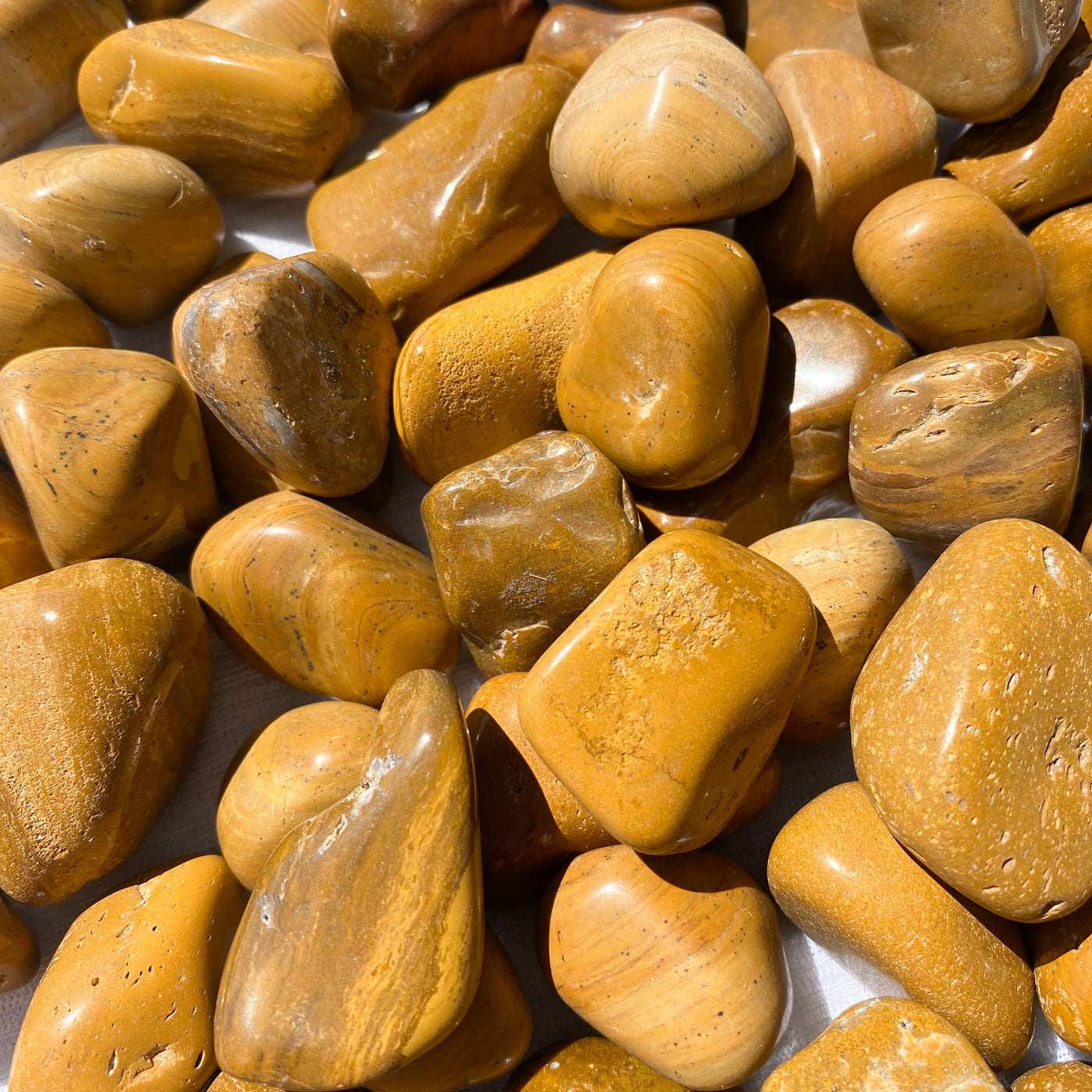 tumbled yellow jasper