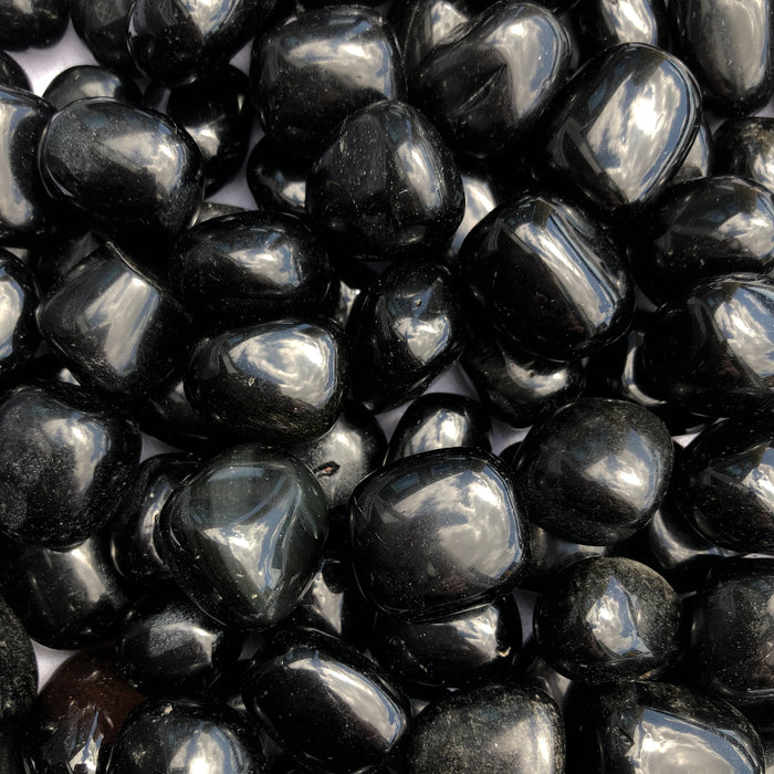 a grade black obsidian stone