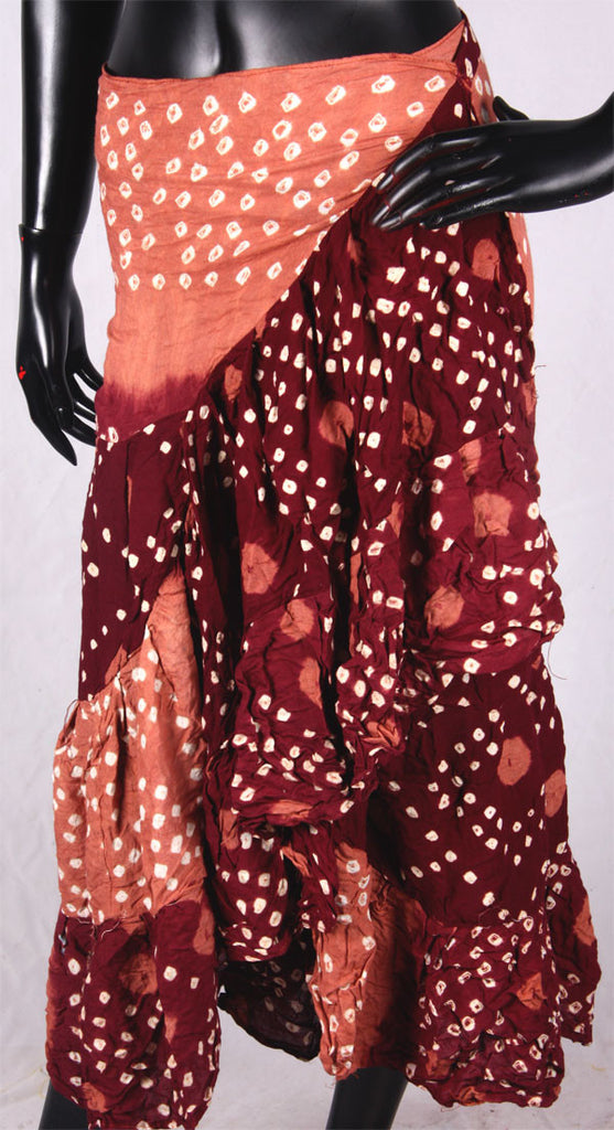 Jaipur chunri Wrap skirt Burgundy/Teapink – Senoritas-tribal-designs