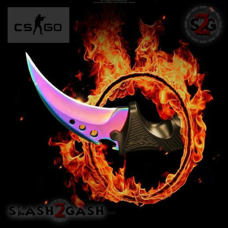 White Galaxy 2pc Set CSGO Butterfly Knife + Elite Karambit SAVE $10, Slash2Gash