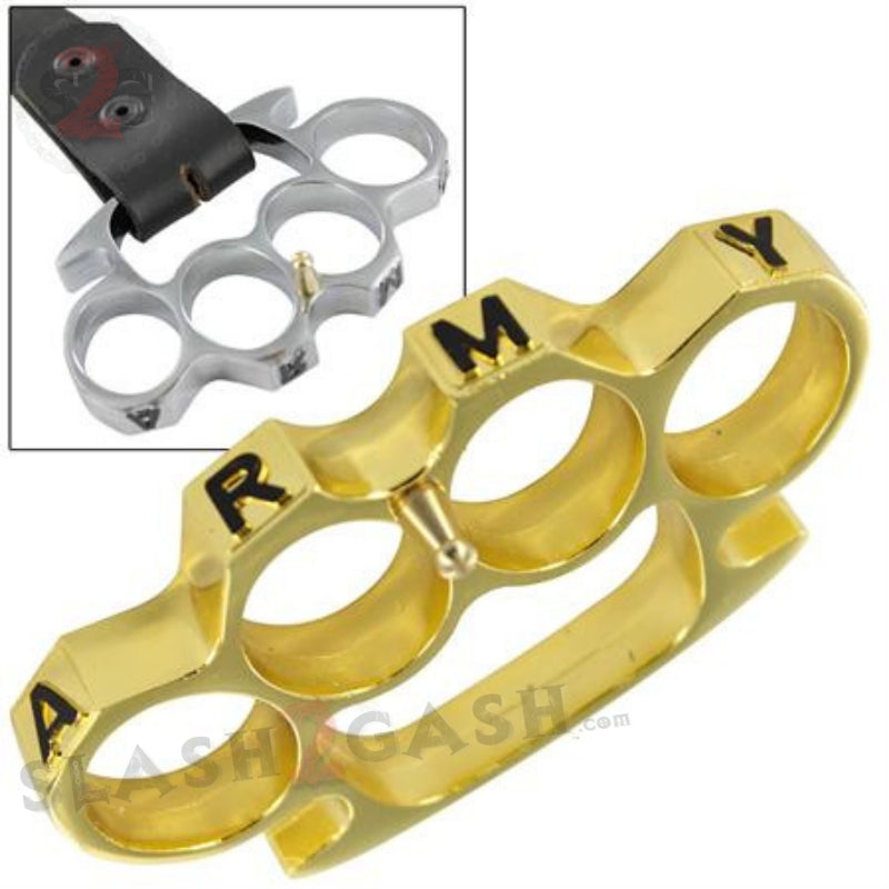 Lot - Heavy Duty Brass Knuckle Belt Buckle