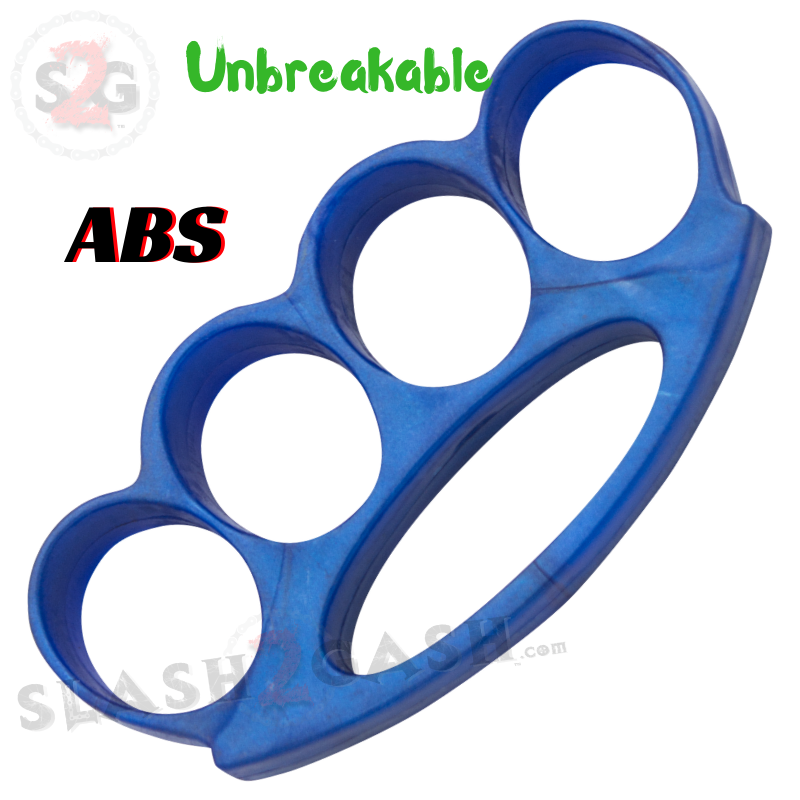 ABS Plastic Knuckles Unbreakable Lexan Paperweight Fat Boy Blue, Slash2Gash