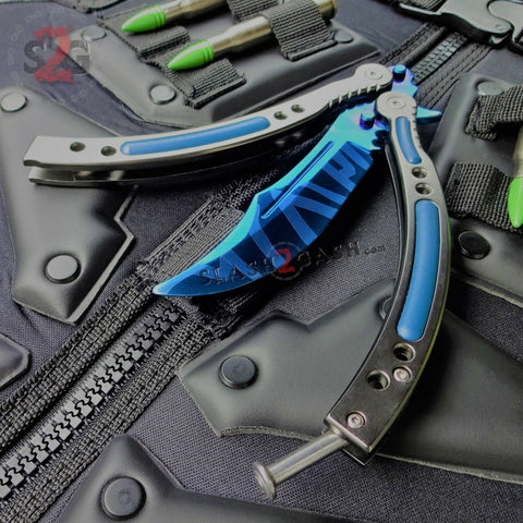 CSGO Blue Slaughter Butterfly Knife TRAINER Dull PRACTICE ...