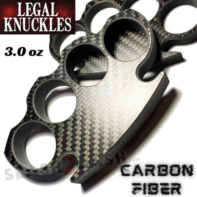 Carbon Fiber Knuckles Lightweight Puncher Legal Duster - Black