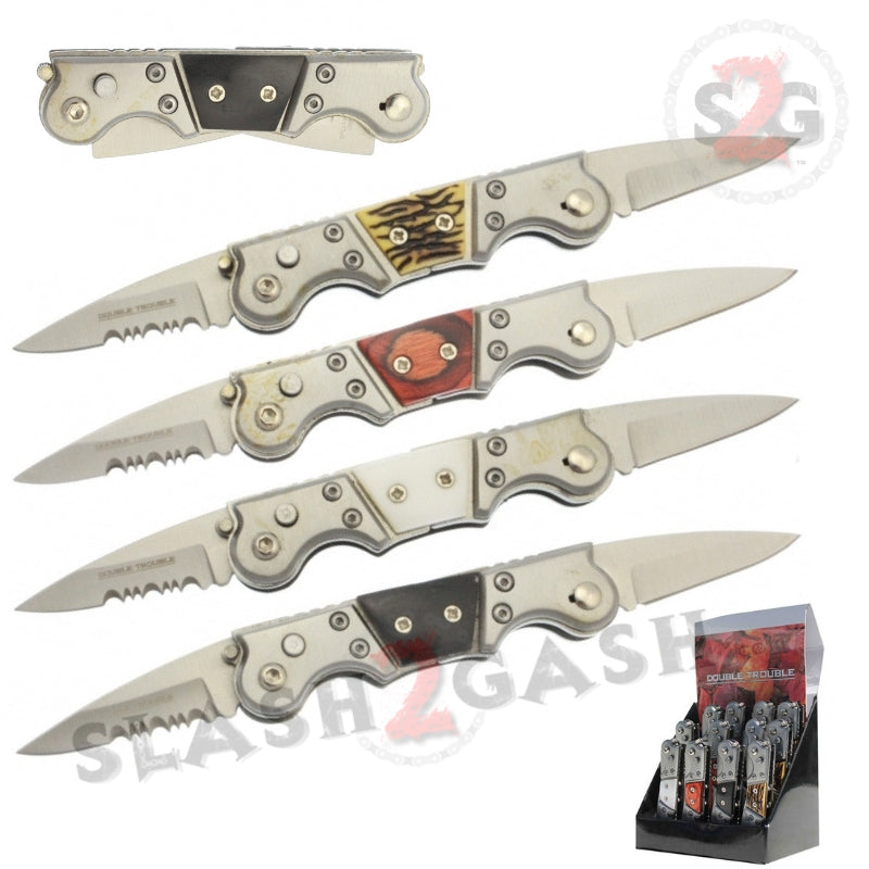 Double Trouble Mini Dual Switchblade Automatic Knife 5 Colors Slash2gash Reviews On Judge Me