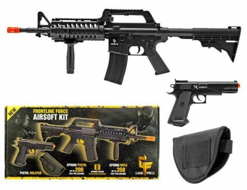 Game Face Spring Powered Ar 15 350 Fps 1911 Handgun Airsoft Kit Slash2gash