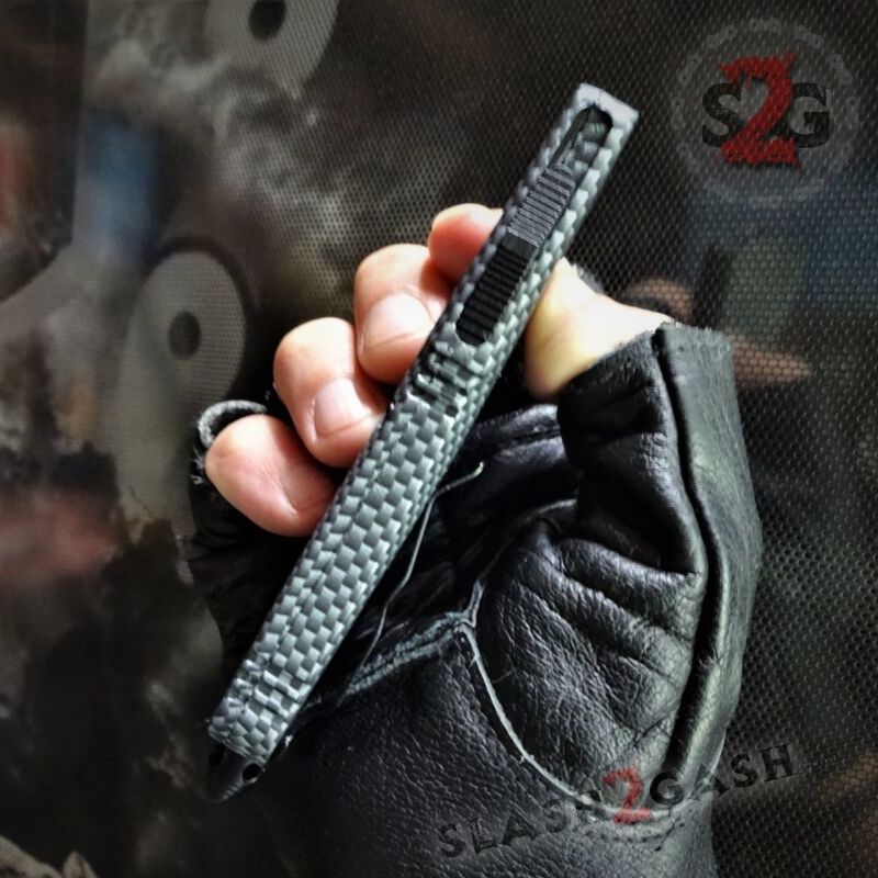 Carbon Fiber OTF Knife D/A Switchblade REAL Damascus - 6 Blades ...