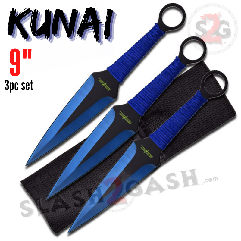 Naruto Kunai Throwing Knives 3 Pc Set w/ Ring Anime - 9