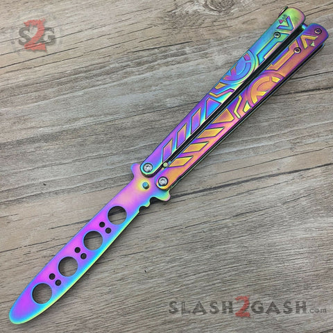 Butterfly Knife Trainer Rainbow / Rainbow Steel Butterfly Trainer