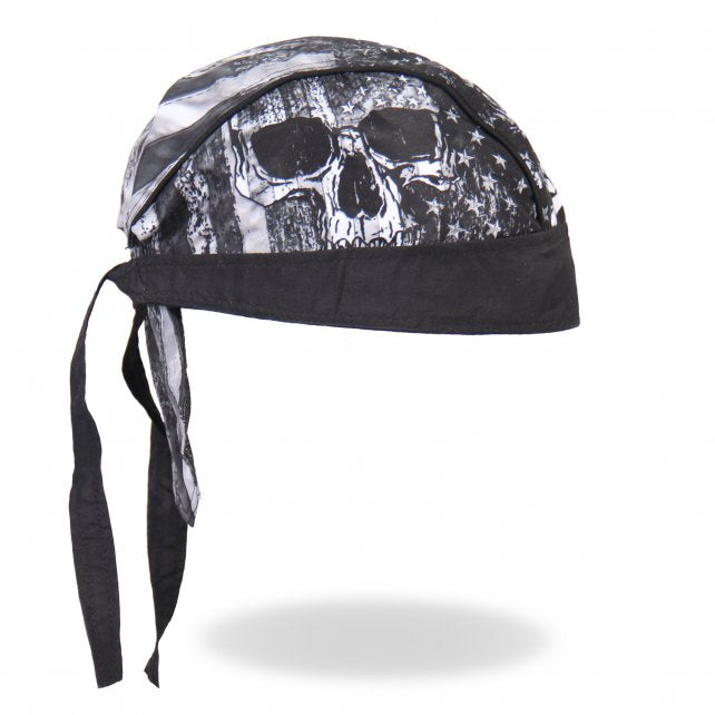 Hot Leathers Premium Headwrap - Flag Skull Motorcycle Durag – Slash2Gash