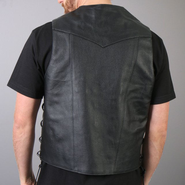 Hot Leathers Men's 10 Pocket Leather Vest w/ Side Laces – Slash2Gash