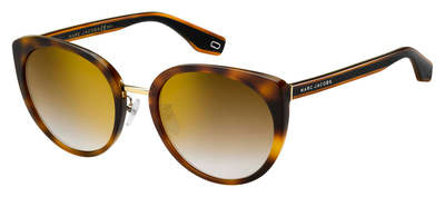 MJ Marc 281/F/S Oval Modified Sunglasses 0086-Dark Havana