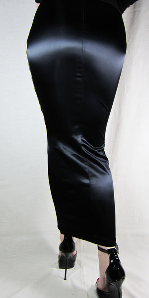 Hobble Skirt Ankle Length - Satin – The Little Black Hobble Skirt