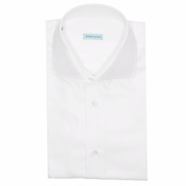 white herringbone dress shirt