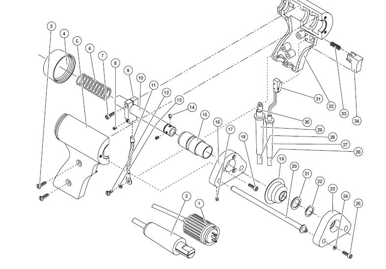 Midwest Fasteners Sureshot II and Talon LD CD Gun Exploded View Diagram