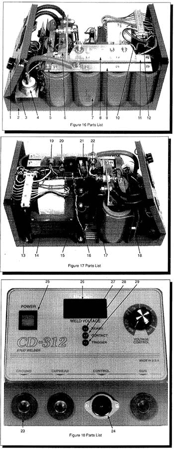 Proweld CD312 (6 Capacitor Model) Exploded View Diagram