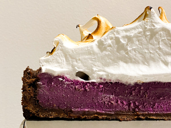 Ube Sweet Potato Pie With Chocolate Crust