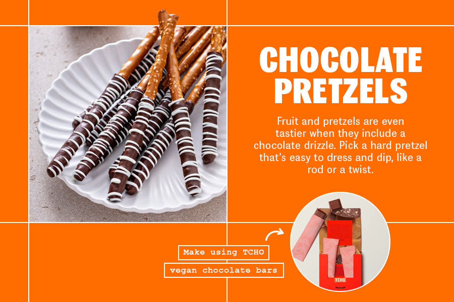 chocolate pretzels snack idea