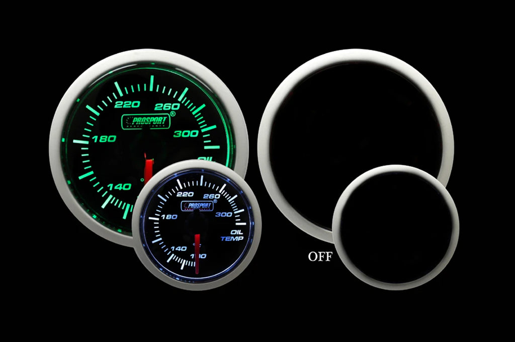 Prosport Gauges Performance Series 52mm Green/White