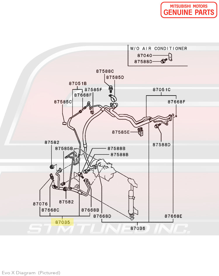 OEM A/C Compressor Discharge Hose