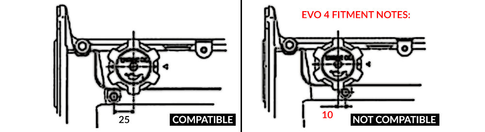 Evo 4 fitment notes