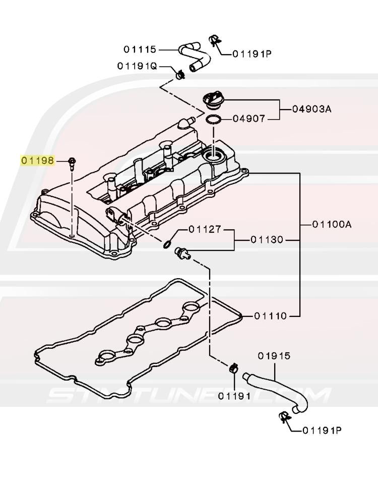 evo x valve cover