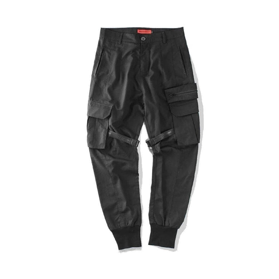 black techwear cargo pants